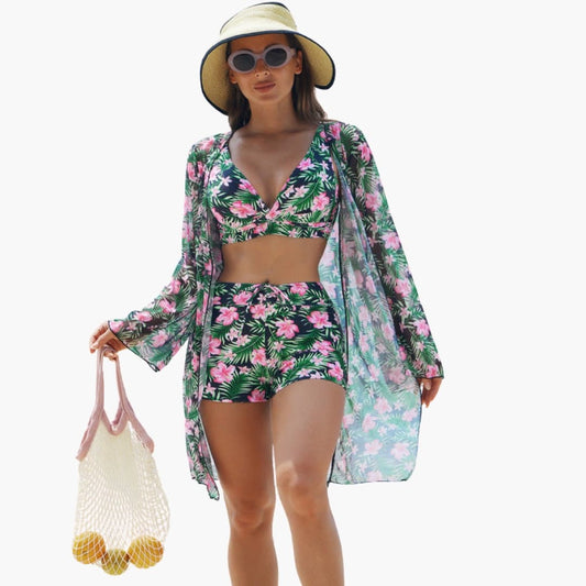 Teresa | Bikini damskie trzyczęściowe z nadrukiem