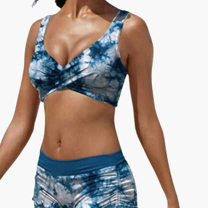 Beatriz | Conjunto bikini para mujer con diseño cruzado y shorts