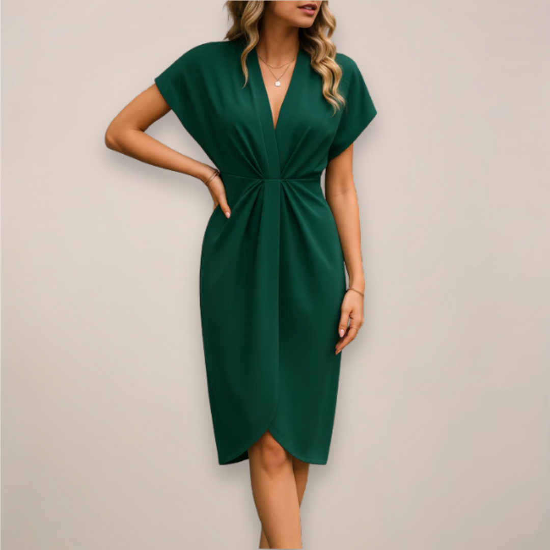 Nativia | Vestido cruzado de mujer con escote en pico elegante