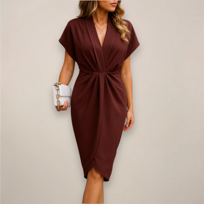 Nativia | Vestido cruzado de mujer con escote en pico elegante