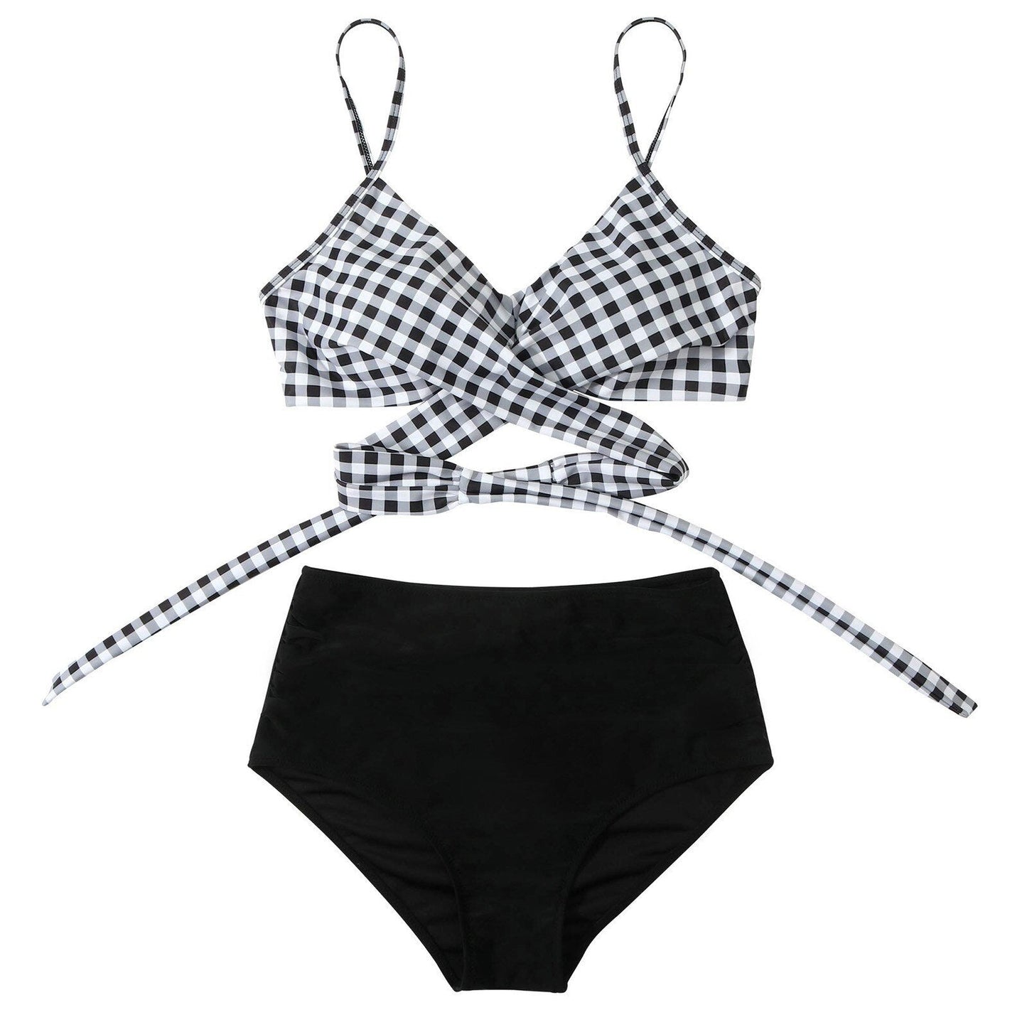 Rosalina | Bikini für Damen mit hohem Bund und Blumenmuster  