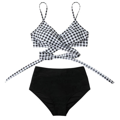 Rosalina | Bikini für Damen mit hohem Bund und Blumenmuster  