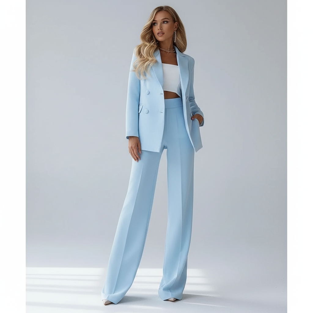 Remedios | Zweiteiliger Anzug mit Blazer und weiter Hose  