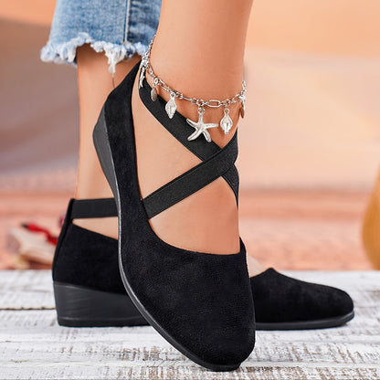 Maristela | Women's Shoes with Criss-Cross Straps and Rounded Toe | Casual