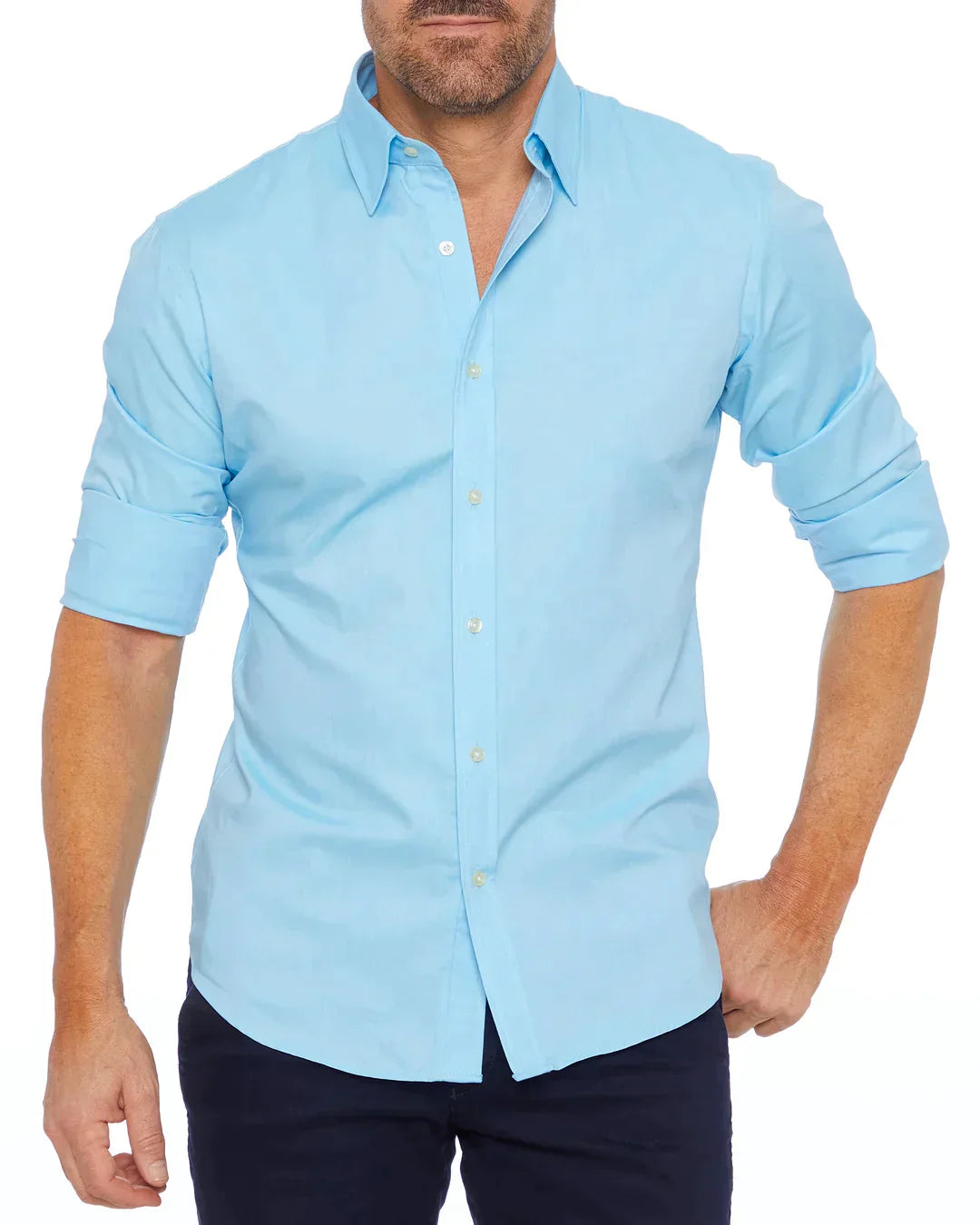 Mateo | Long-sleeve shirt with zip-up classic collar