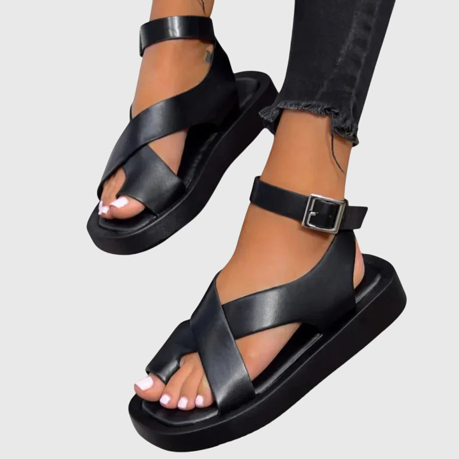 Avril | Sandales orthopédiques à bride croisée et boucle