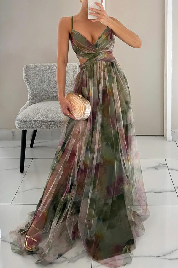 Gundisalva | Elegantes Maxikleid für Damen mit frühlingshaftem Blumenmuster