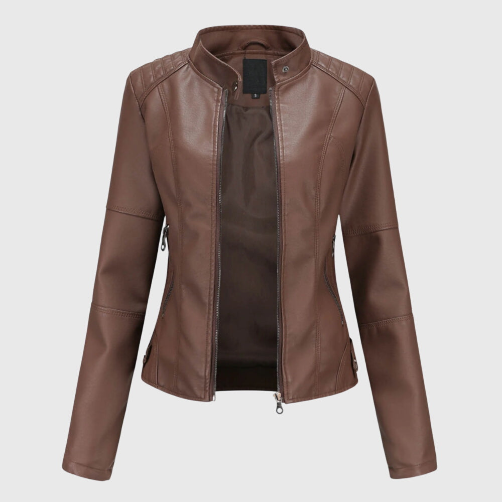 Solana | Chaqueta de cuero para mujer con estilo y cremallera
