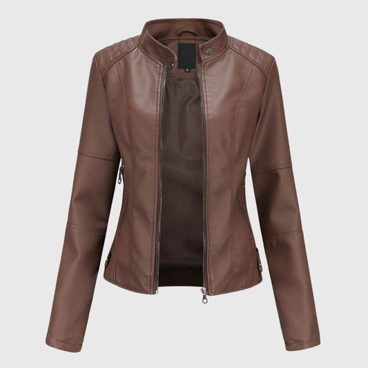 Solana | Damen-Lederjacke mit Stil und Reißverschluss  