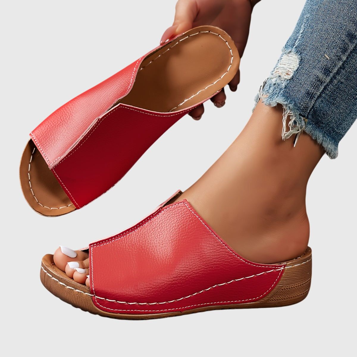 Estrella | Sandalias ortopédicas con estilo y cuña baja