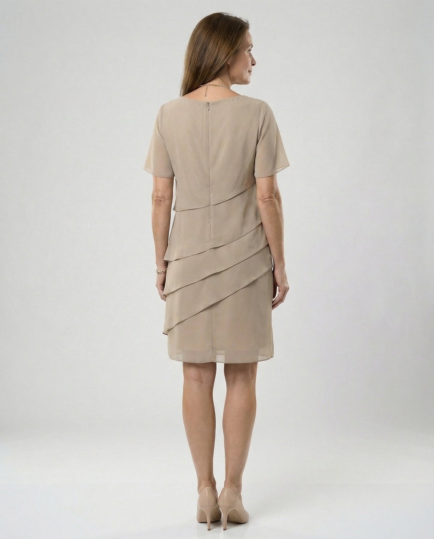 Marta | Elegantes Damenkleid mit vorderen Lagen-Design