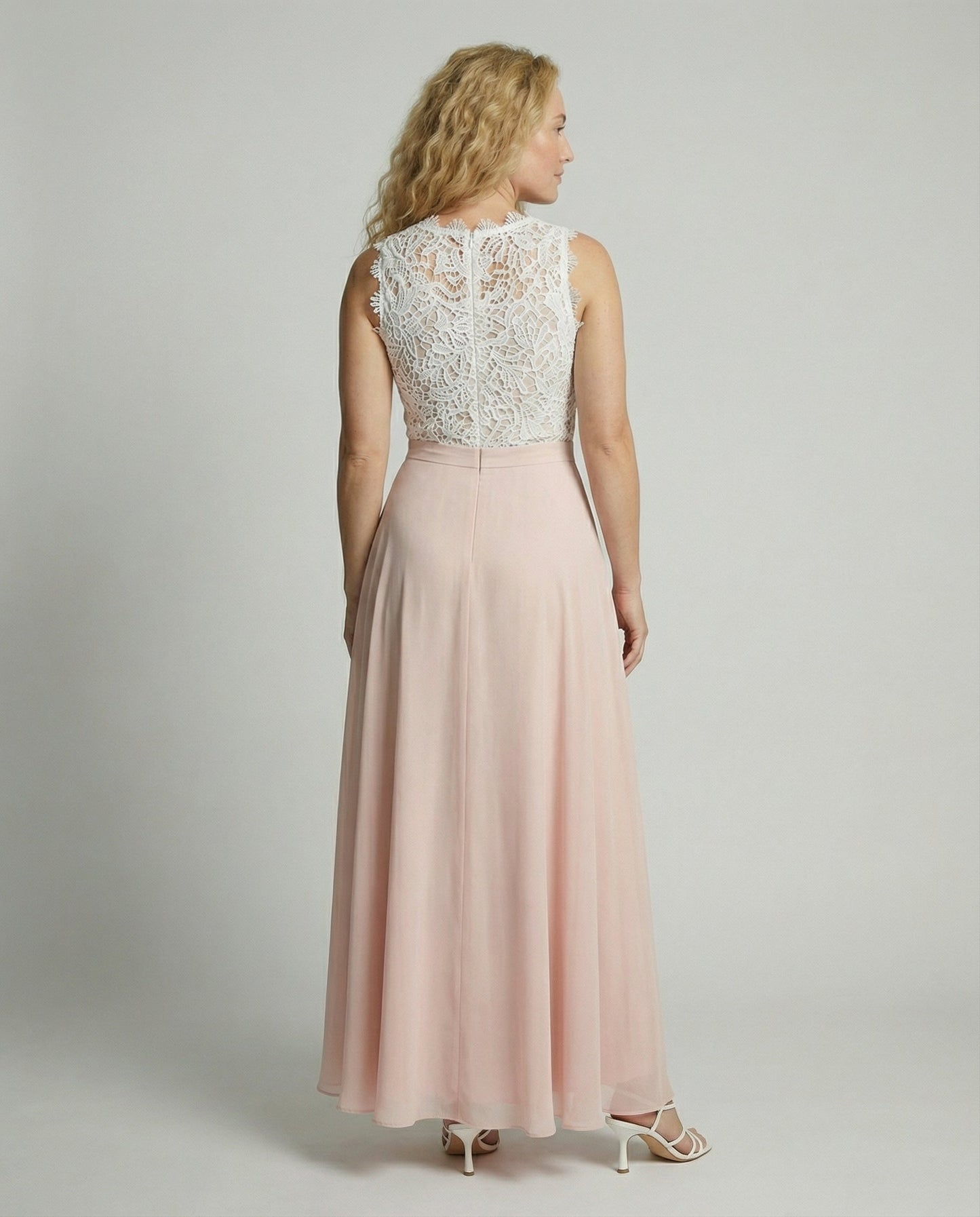 Adelaira | Damen-Maxikleid mit Spitze und ausgestelltem Rock | Formal