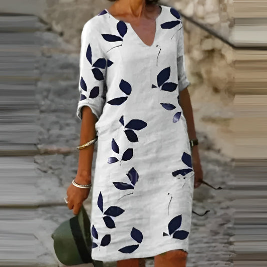 Palomina | Mini-robe d'été pour femme à col en V et motif bohème | Tendance