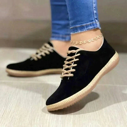 Laura | Zapatos ortopédicos elegantes planos con cordones diseño cerrado