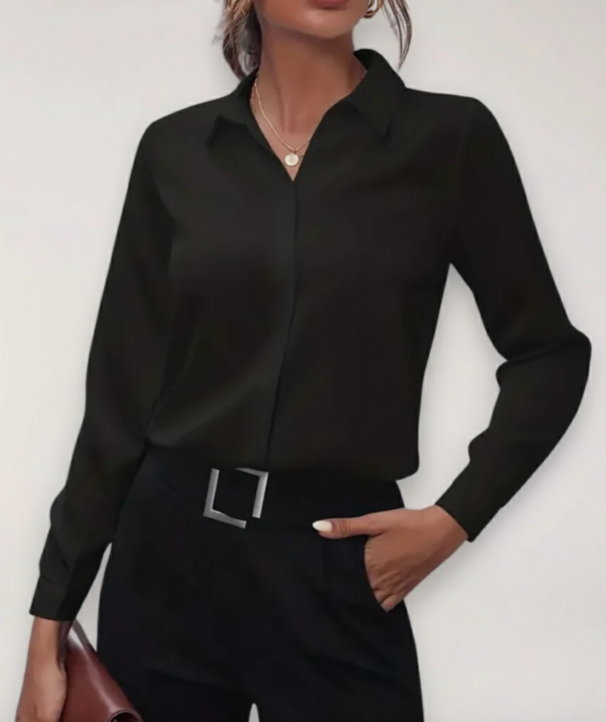 Aurelia | Klassische Bluse mit Hemdkragen für Damen  