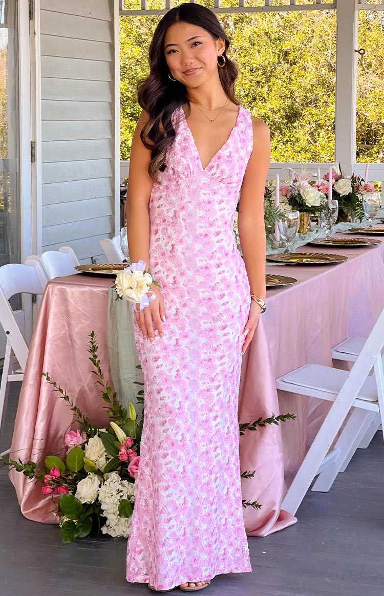 Abigaela | Brautkleid mit Blumenmuster und V-Ausschnitt für Damen