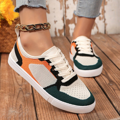 Zarela | Zapatillas para mujer de malla multicolor con cordones