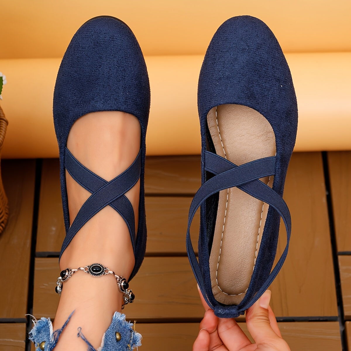 Maristela | Women's Shoes with Criss-Cross Straps and Rounded Toe | Casual