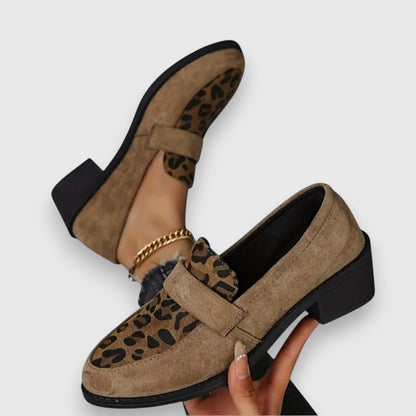 Brunela | bequeme Mokassins mit Leopardenmuster und Design