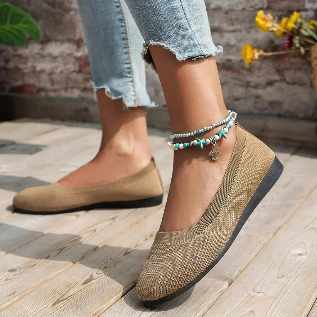 Lara | Flache orthopädische Schuhe ohne Schnürsenkel mit geschlossenem Design