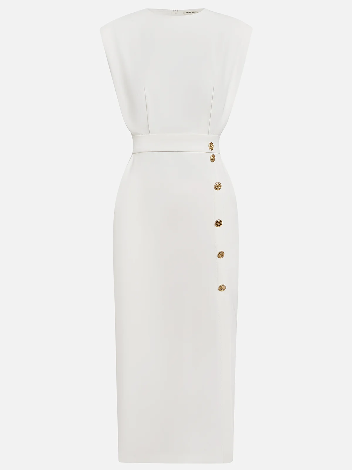 Beatriz | Midikleid für Damen mit Knöpfen und Frontschlitz  