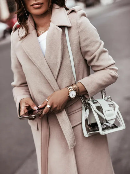 Susana | Langer Wintermantel im urbanen Stil für Damen
