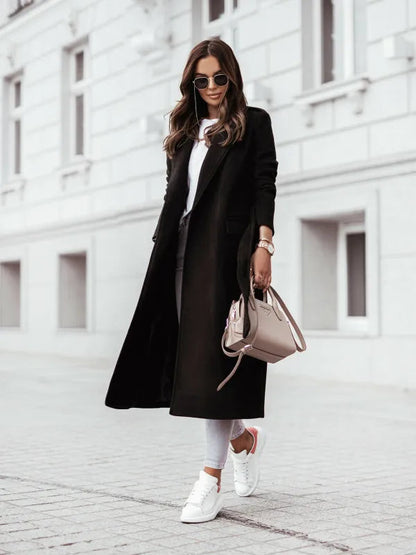Susana | Langer Wintermantel im urbanen Stil für Damen