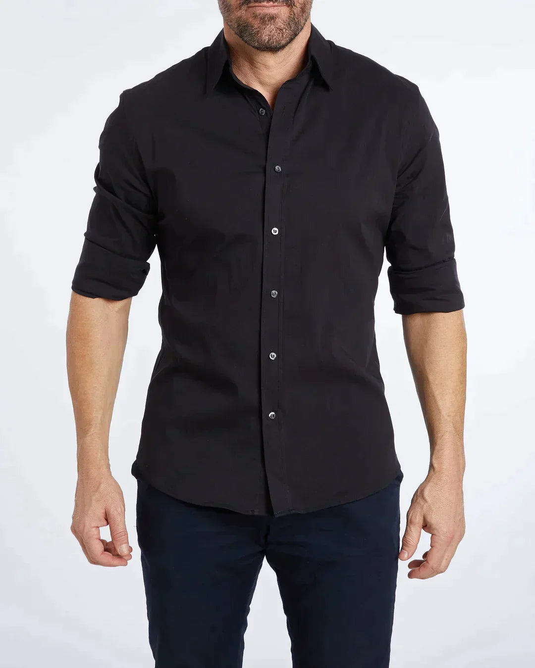 Mateo | Long-sleeve shirt with zip-up classic collar