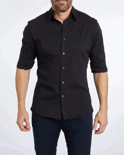 Mateo | Long-sleeve shirt with zip-up classic collar