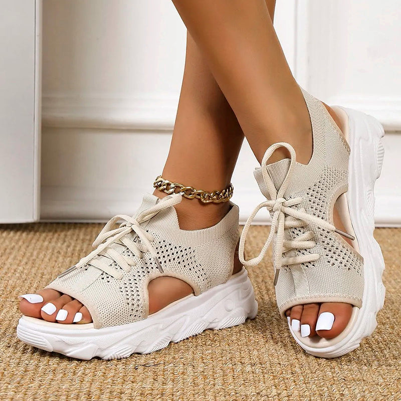 Nerissa | Women's Lace-up Sports Sandals with Adjustable Fit | Trendy