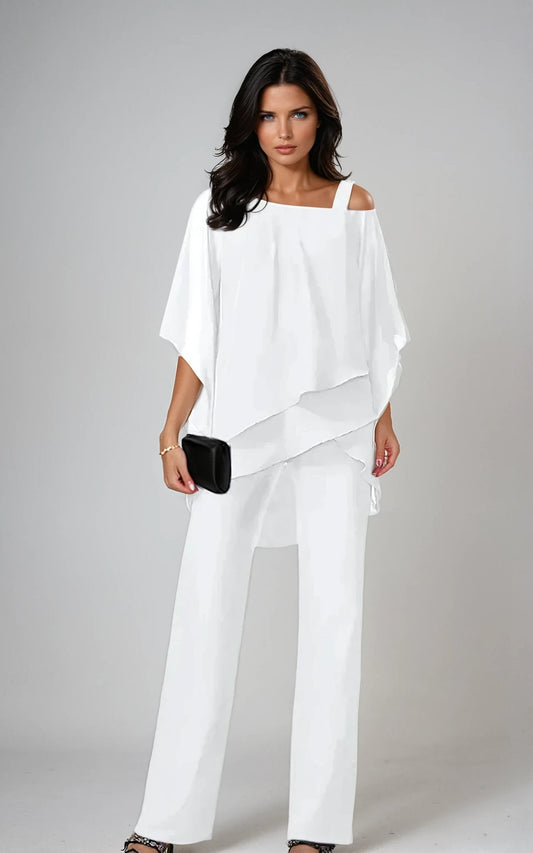 Daniela | Women's two-piece set with off-shoulder and straight leg