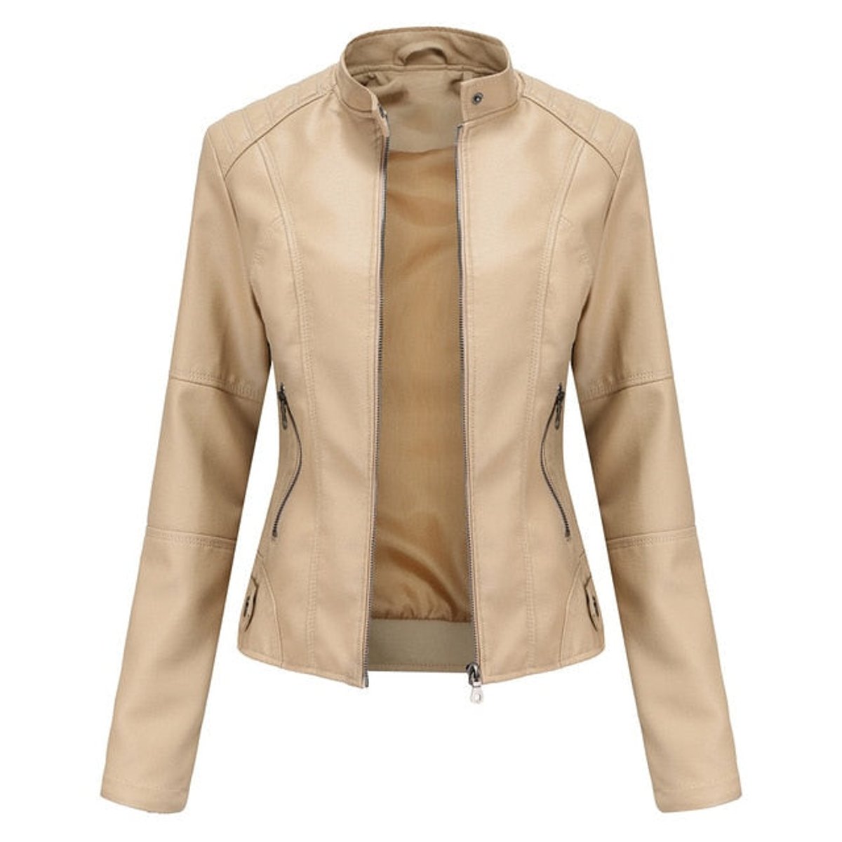 Dolores | Chaqueta biker corta para mujer de polipiel