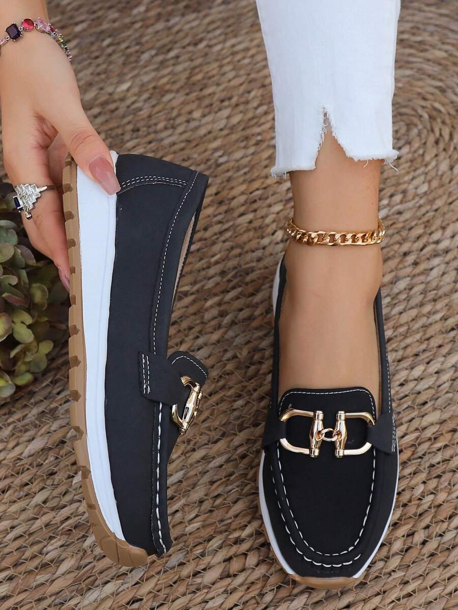 Marcela | Orthopädische Mokassins für Damen mit goldenem Detail  