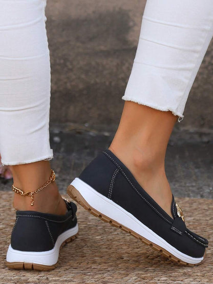 Marcela | Orthopädische Mokassins für Damen mit goldenem Detail  