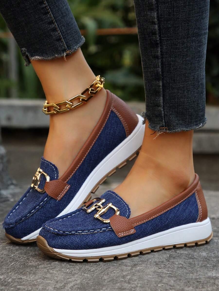 Marcela | Orthopädische Mokassins für Damen mit goldenem Detail  