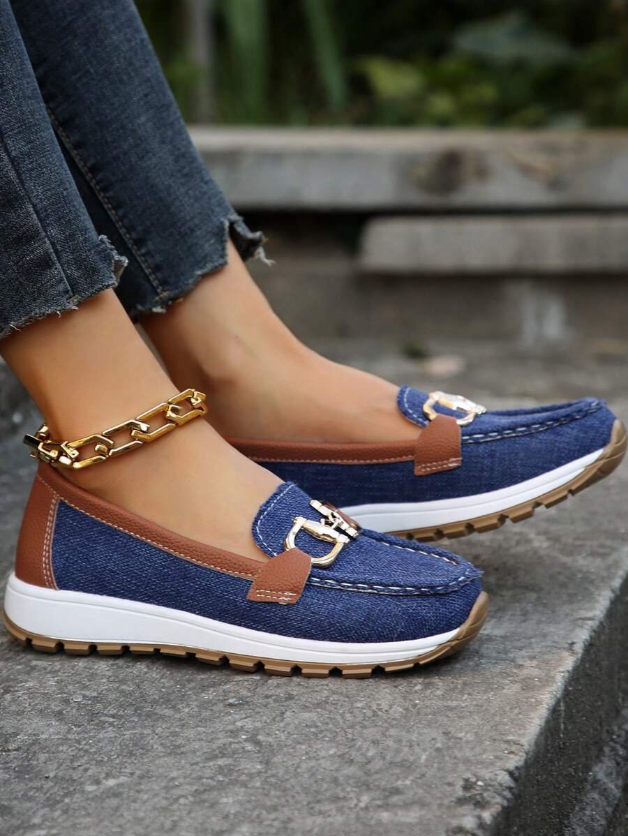 Marcela | Orthopädische Mokassins für Damen mit goldenem Detail  