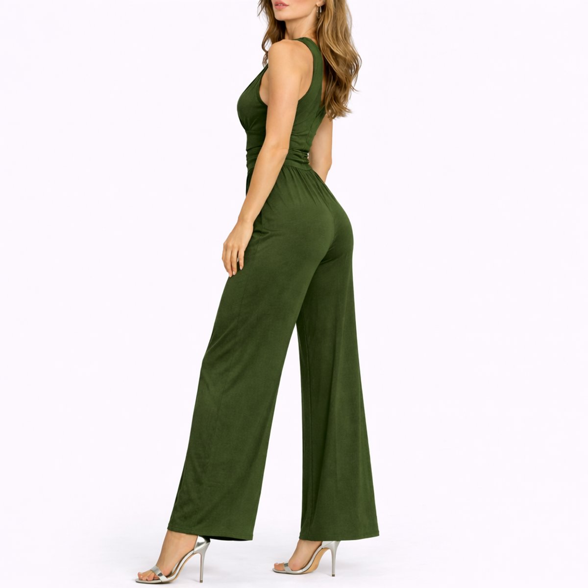 Tamara | Mono de pierna ancha para mujer con cuello en V