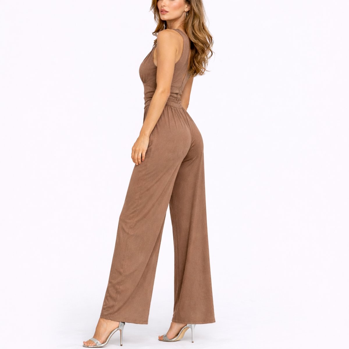 Tamara | Mono de pierna ancha para mujer con cuello en V