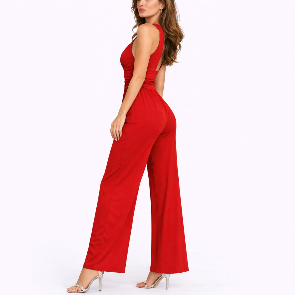 Tamara | Mono de pierna ancha para mujer con cuello en V