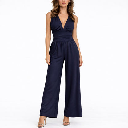 Tamara | Mono de pierna ancha para mujer con cuello en V