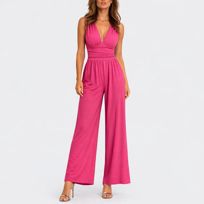 Tamara | Mono de pierna ancha para mujer con cuello en V