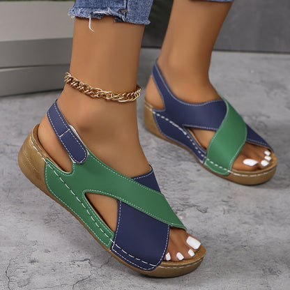 Jaleira | Damen-Wandersandalen mit Keilabsatz und Riemen | Modern