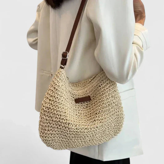 Leyley | Raffia Crossbody Bag with Long Strap