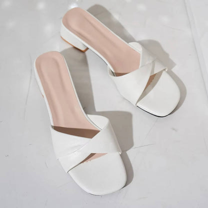 Susana | Sandalias para mujer con tacón bloque y tiras cruzadas