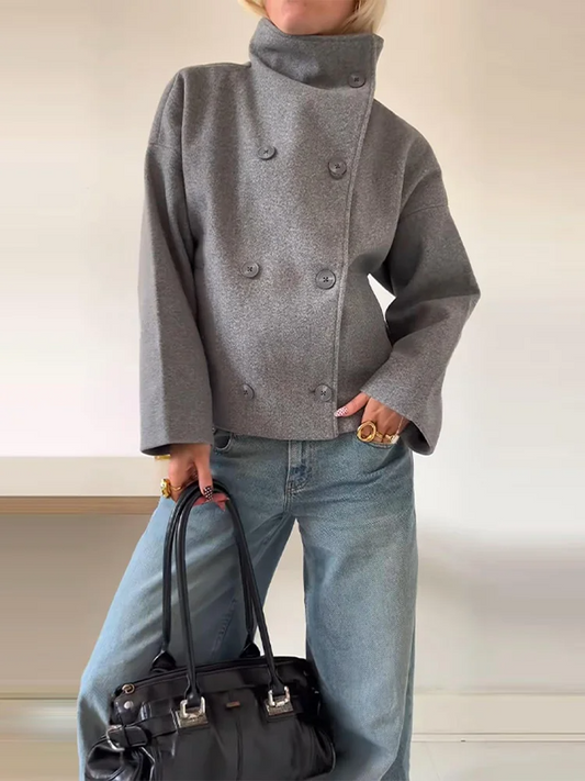Delia | Oversize-Winterjacke für Damen mit Knöpfen