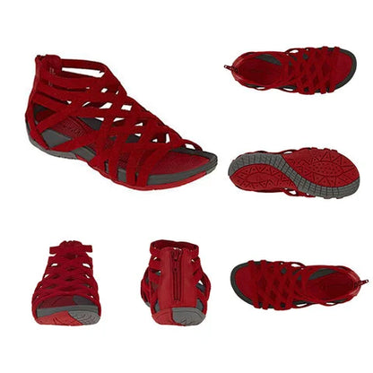 Alicia | Sandalias ortopédicas con tiras cruzadas y diseño abierto