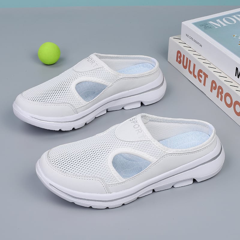 Alba | Zapatillas de casa ortopédicas con malla y suela gruesa