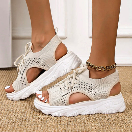 Nerissa | Women's Lace-up Sports Sandals with Adjustable Fit | Trendy