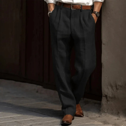Venancio | Schmal geschnittene Herrenhose mit geradem Schnitt | Elegant