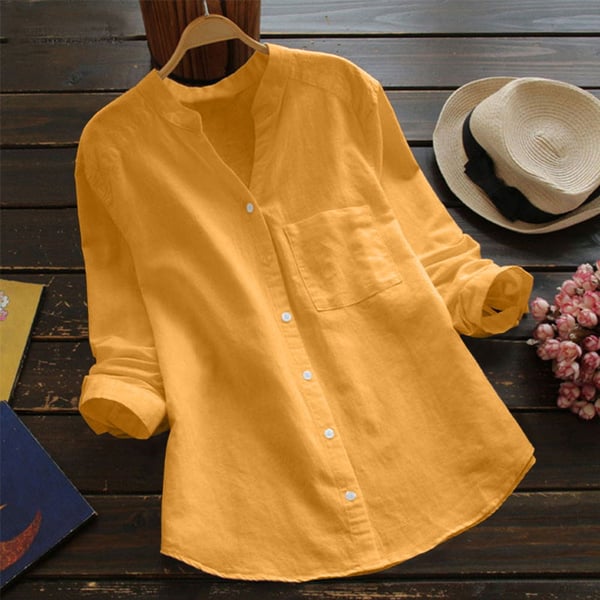 Velora | Women's button-down blouse with a relaxed casual design